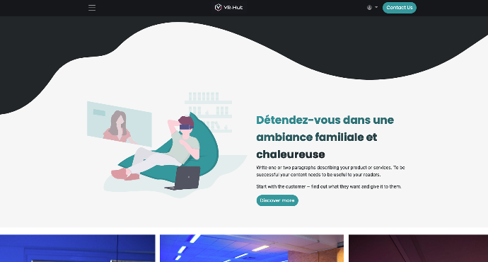 Site vr-hut réalité augmenté