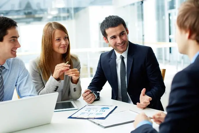 Réunion comptable d'entreprise
